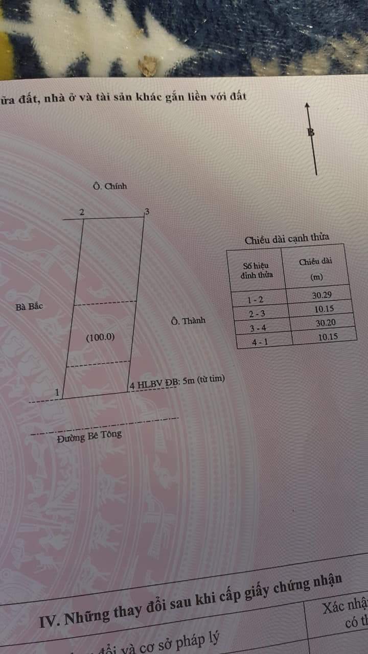 Bán đất xã Phước Tín giá 1 tỷ 300tr dt 10x30x100 tc