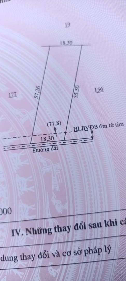 Bán đất ấp 9 xã Lộc An giá 540tr dt 18×57