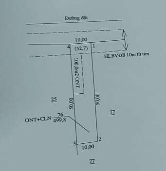 Bán đất xã Lộc Thạnh giá 1tỷ150 dt 10×50×100tc