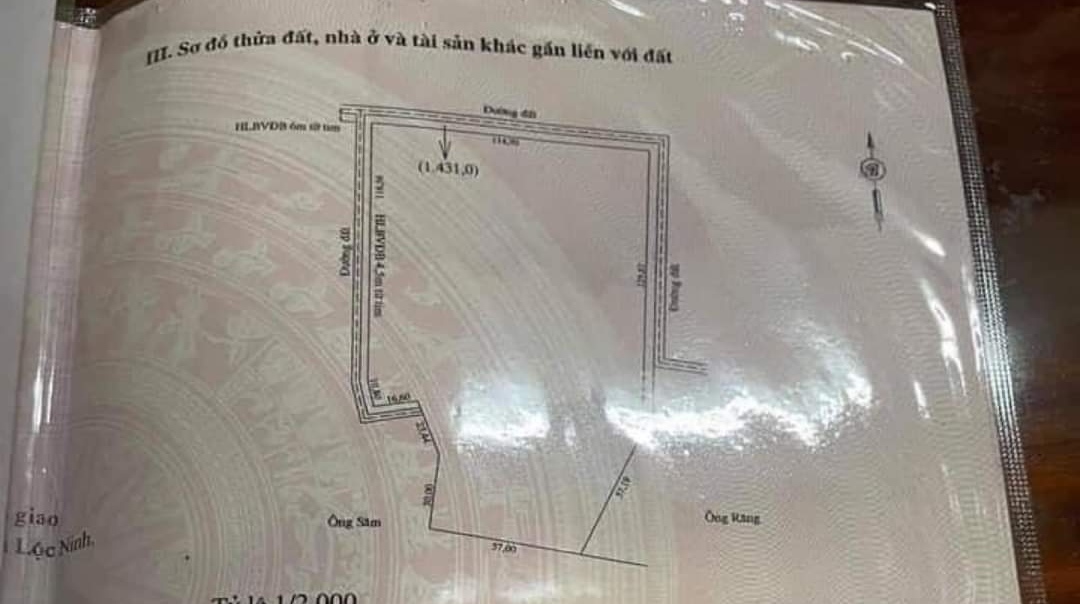 Bán đất xã Lộc An giá 6tỷ dt 1,7ha