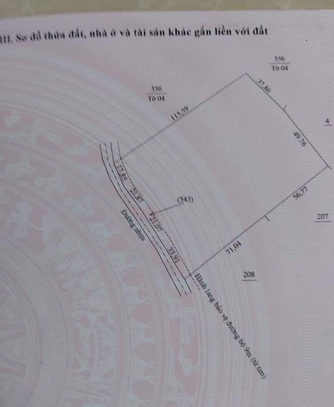 Bán đất xã Hưng Phước giá 6,2tỷ dt 94*128