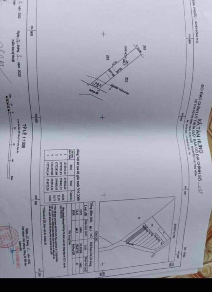 Bán đất Tân Hưng giá 1 tỉ 650 dt 10*47*100tc