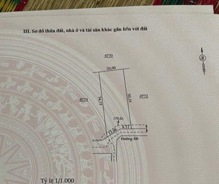 Bán đất xã Lộc Hưng giá 440tr dt 1sào