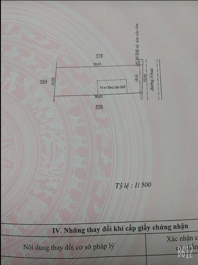 Bán đất khu phố 5 phường Tân Đồng giá 2 tỷ 230tr dt 10×30×50tc