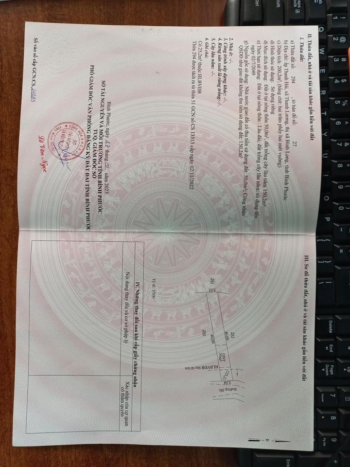 Bán đất xã Thanh Lương giá 230tr dt 5×40