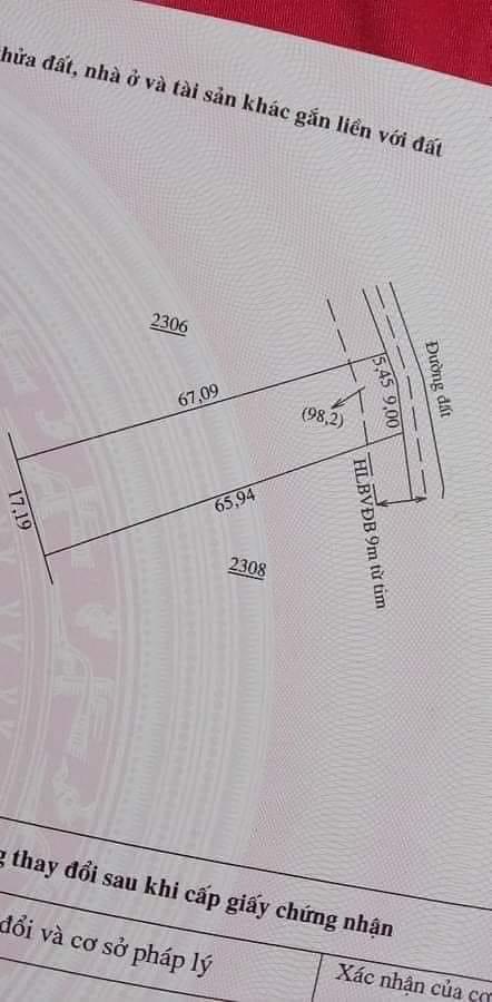 Bán đất xã Lộc Điền giá 250tr dt 15×67