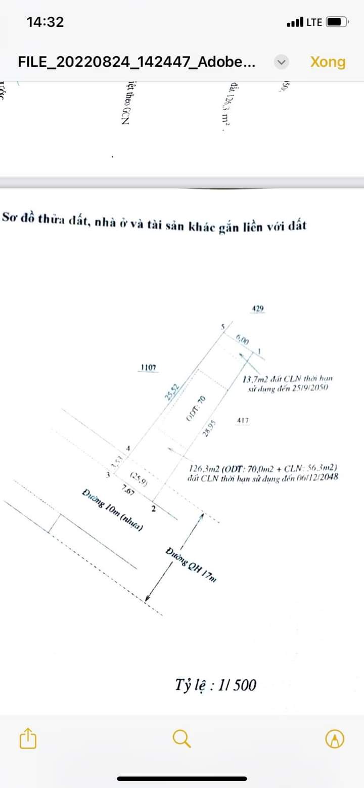 Bán đất tt Tân Phú giá 1tỷ2 dt 6×25.5×70m2 tc