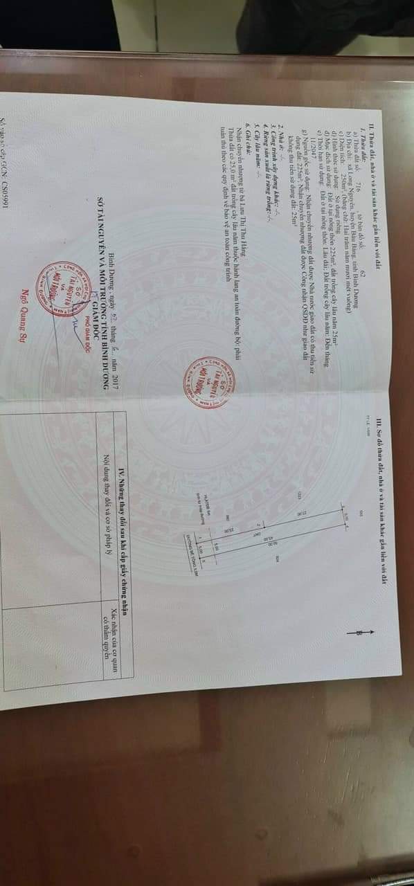 Bán đất Long Nguyên giá 1tỉ650 dt 5*50*full tc