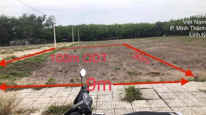 Bán đất phường Minh Thành giá 800tr dt 9x30x100 tc