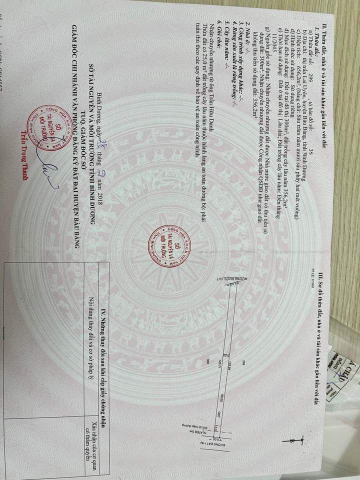 Bán đất Lai Uyên giá 1tỉ2 dt 5*129