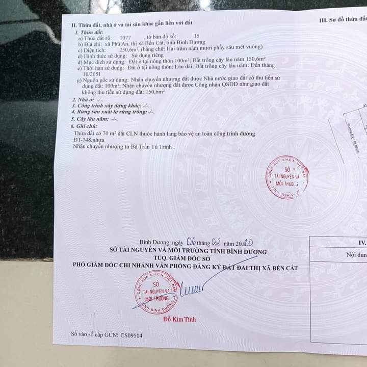Bán đất An Phú giá 1tỉ750 dt 5*50*100tc