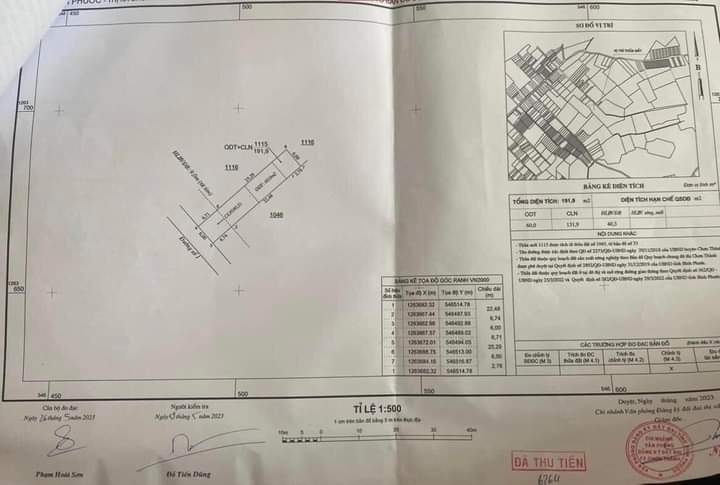Bán đất phường Minh Thành giá 570tr dt 6×31.8×60 tc