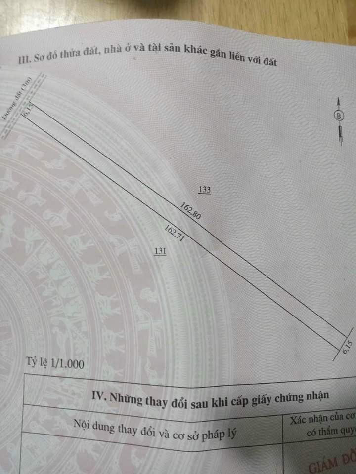 Bán đất ấp Cần Dực xã Lộc Thành giá 150tr dt 6,15×162,8