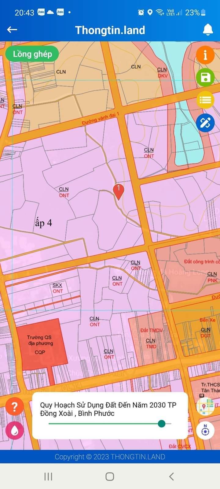 Bán đất xã Tân Thành giá 420tr dt 5×58×100tc