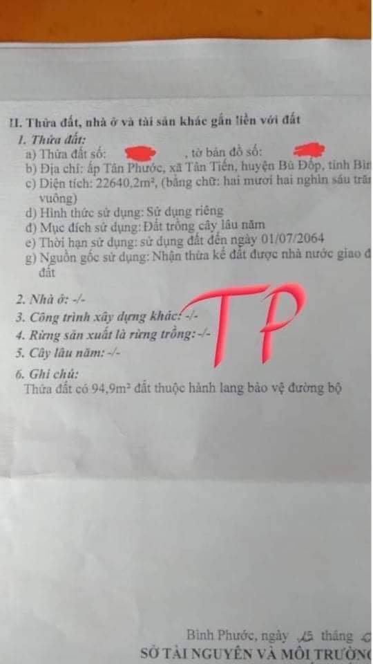 Bán đất xã Tân Tiến giá 4tỷ9 dt 2ha3
