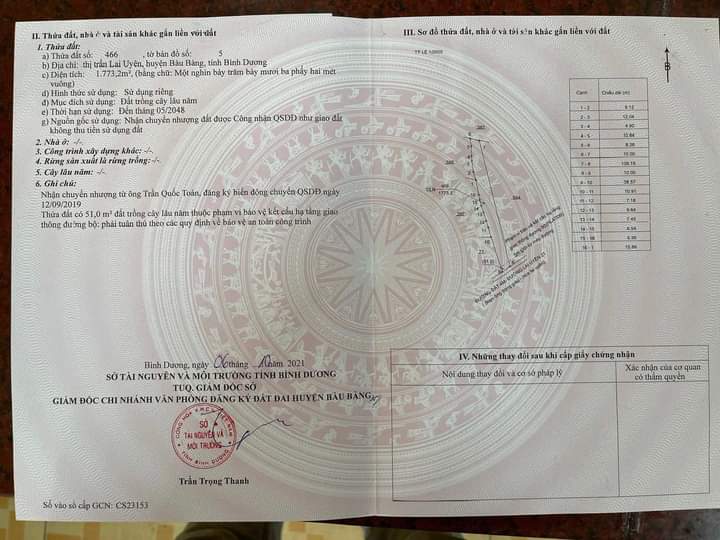 Bán đất Lai Uyên giá 1tỉ4 dt 10*150