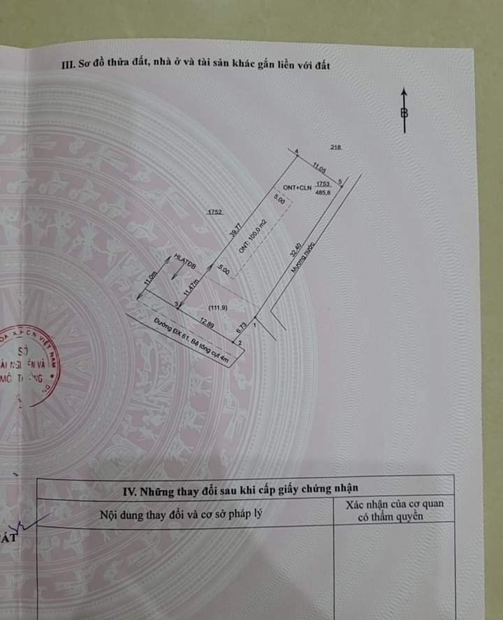 Bán đất Phú An giá 2tỉ dt 12*39*100tc