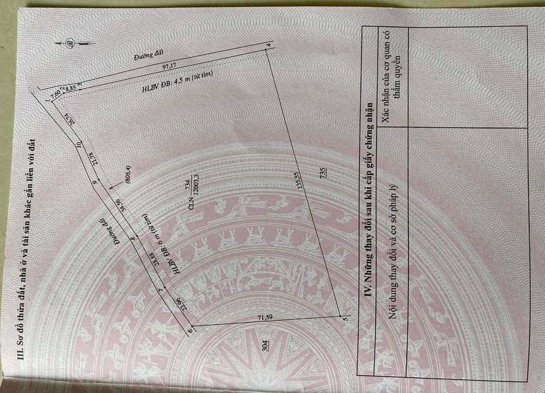 Bán đất xã Long Hà dt 1,2ha giá 1,5tỷ