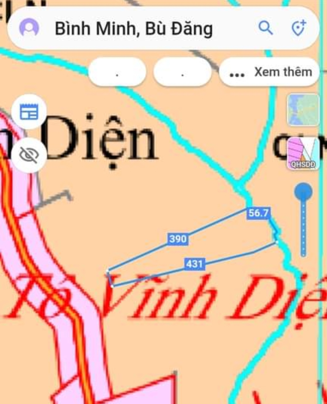 Bán đất xã Bình Minh dt 3,3ha giá 1,1tỷ/ha