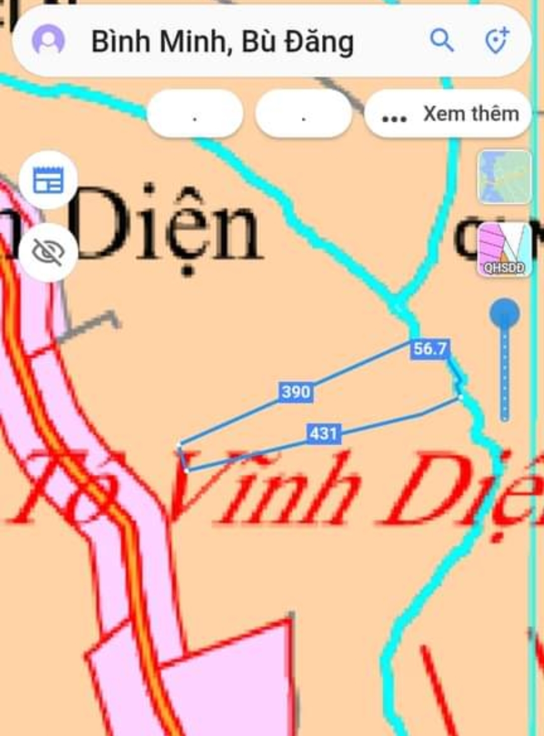 Bán đất xã Bình Minh dt 3,3ha giá 1,1tỷ/ha