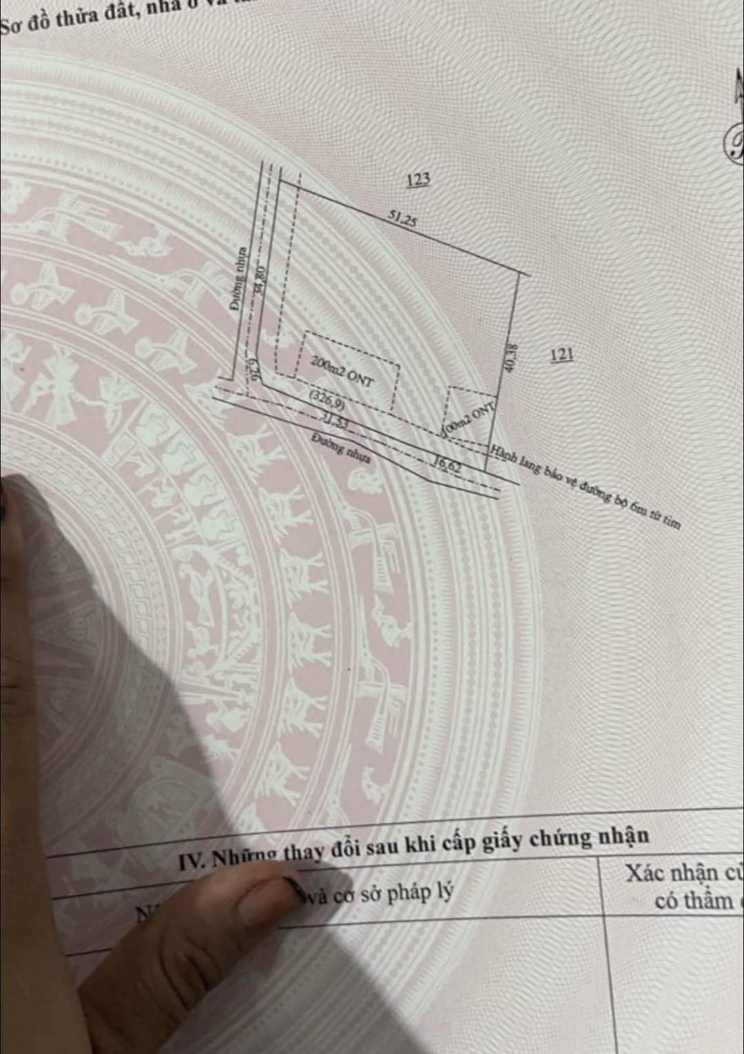 Bán đất xã Thanh Hòa dt 50*40*300tc giá 55tr/m