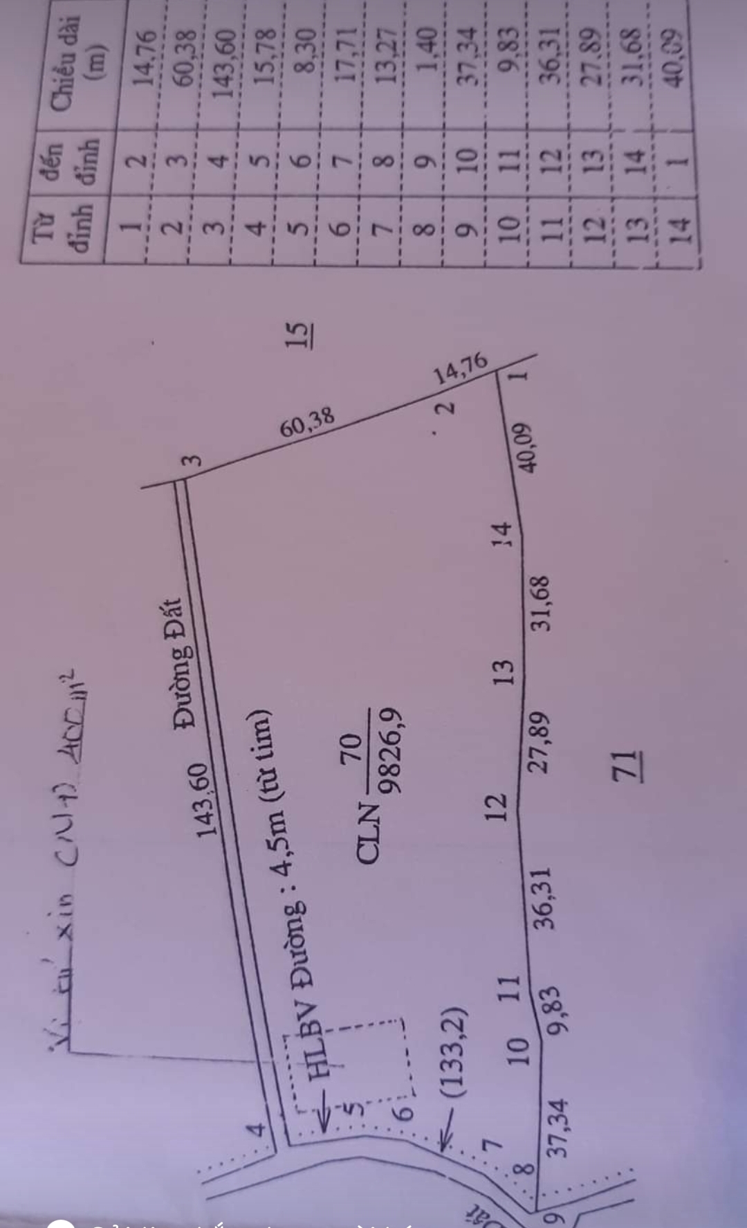 Bán đất xã Phước Tân dt 1ha giá 9,5tỷ