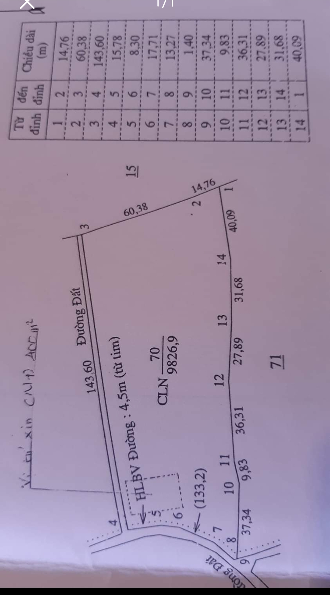 Bán đất xã Phước Tân dt 1ha giá 9,5tỷ