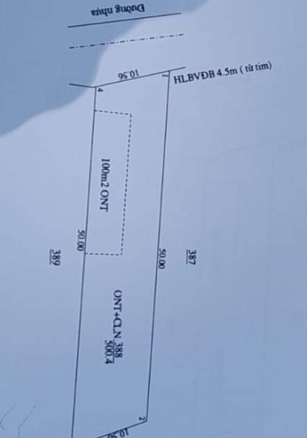 Bán đất xã Tân Thành dt 10*50*100tc giá 420tr