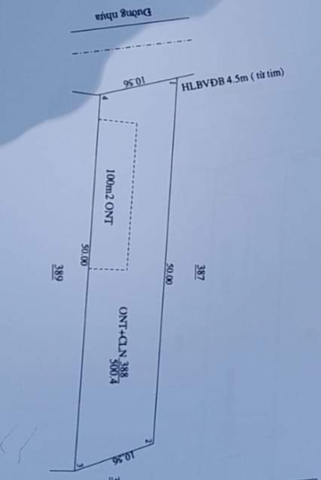 Bán đất xã Tân Thành dt 10*50*100tc giá 420tr