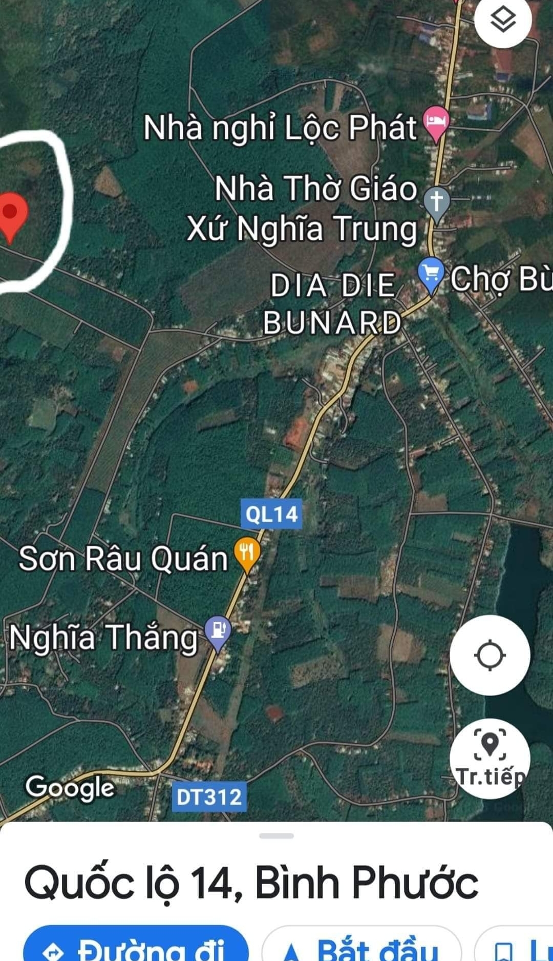 Bán đất xã Nghĩa Trung dt 10*100 giá 270tr