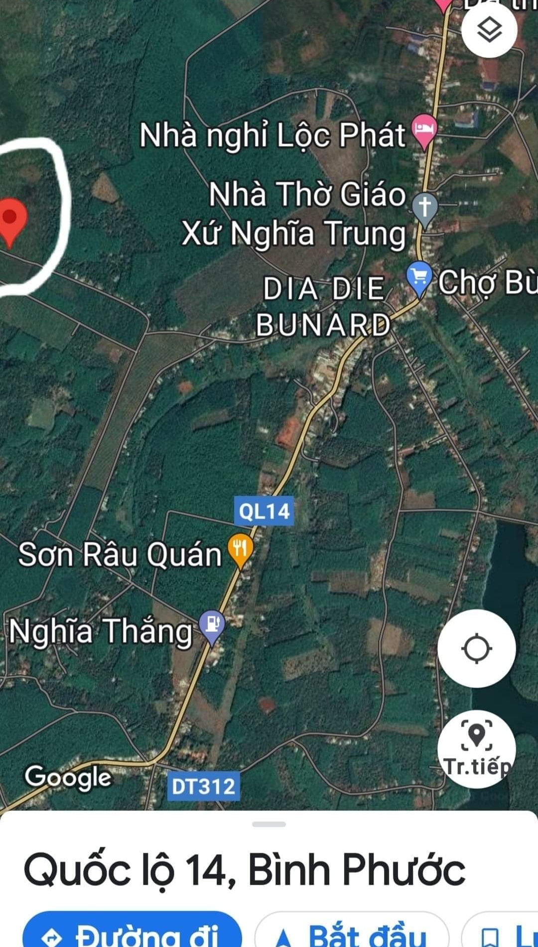 Bán đất xã Nghĩa Trung dt 10*100 giá 270tr