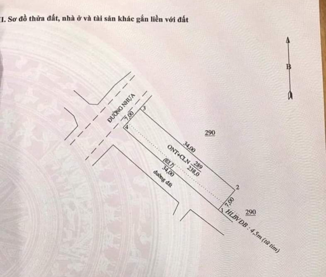 Bán đất xã Bình Sơn dt 7*34*50tc giá 650tr