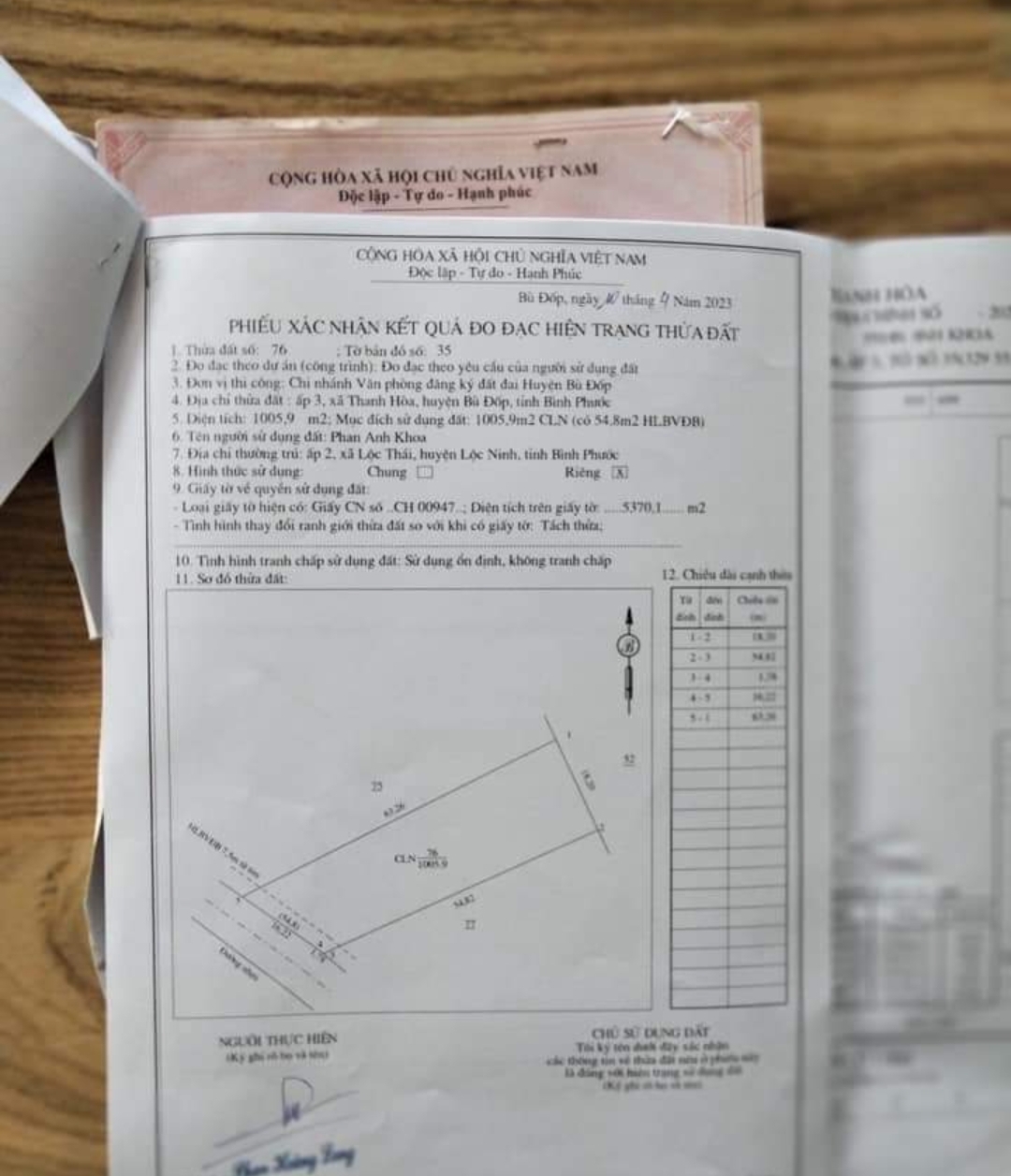 Bán đất xã Thanh Hòa dt 16*64 giá 500tr