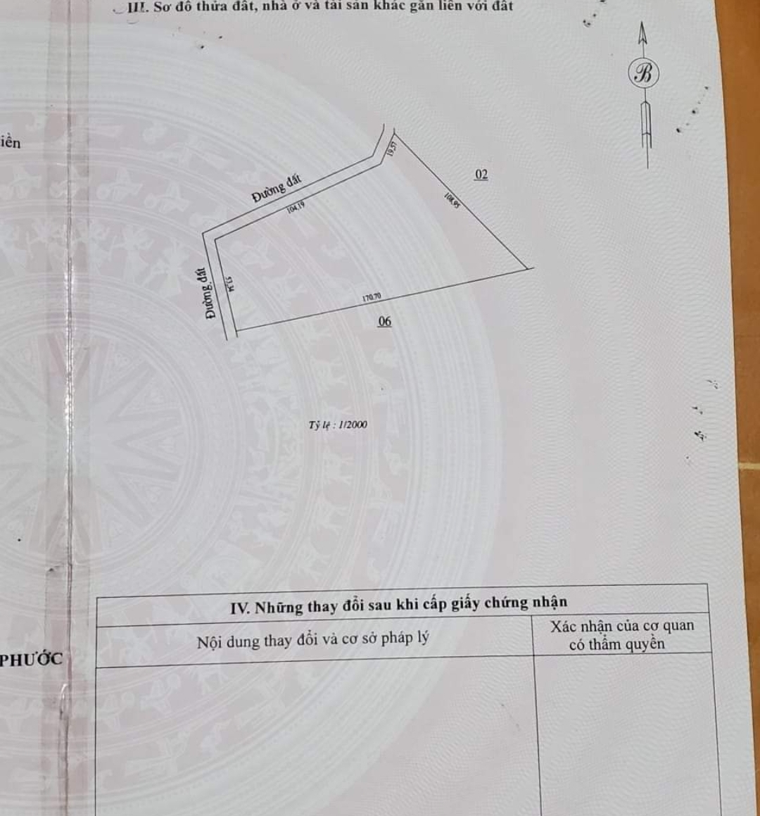Bán đất xã Phước Thiện dt 1ha giá 850tr