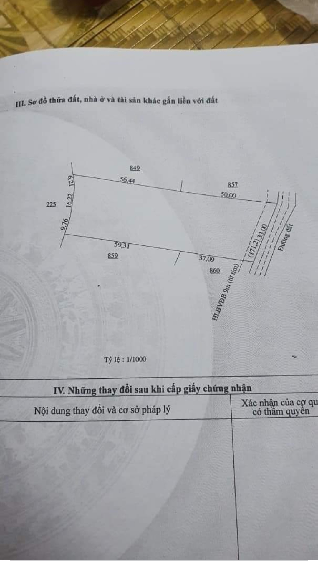 Bán đất xã Thanh Lương dt 3,2xào giá 1,6tỷ