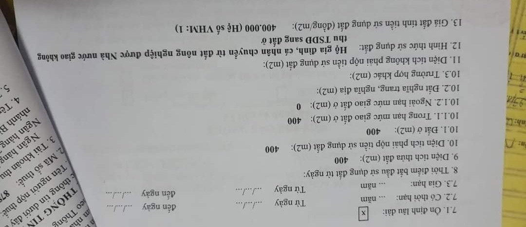 Bán đất xã Thanh Lương dt 3,2xào giá 1,6tỷ
