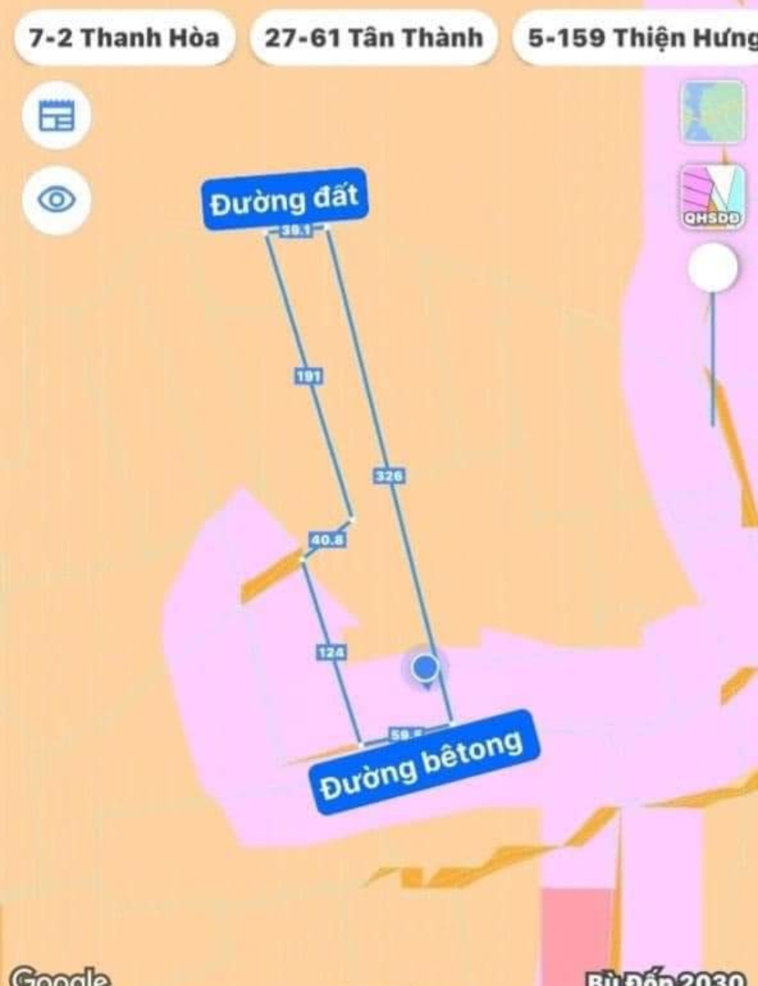 Bán đất xã Phước Thiện dt 1,5ha giá 1,7tỷ