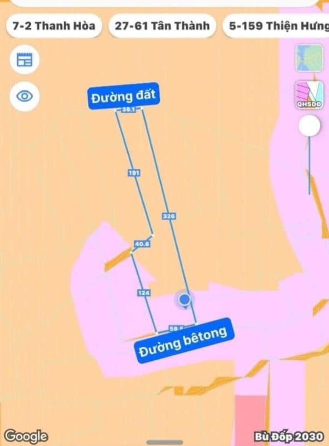 Bán đất xã Phước Thiện dt 1,5ha giá 1,7tỷ