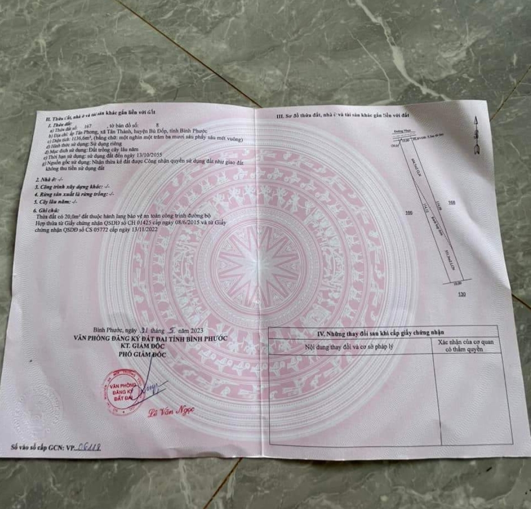 Bán đất xã Tân Thành dt 2,8xào giá 599tr