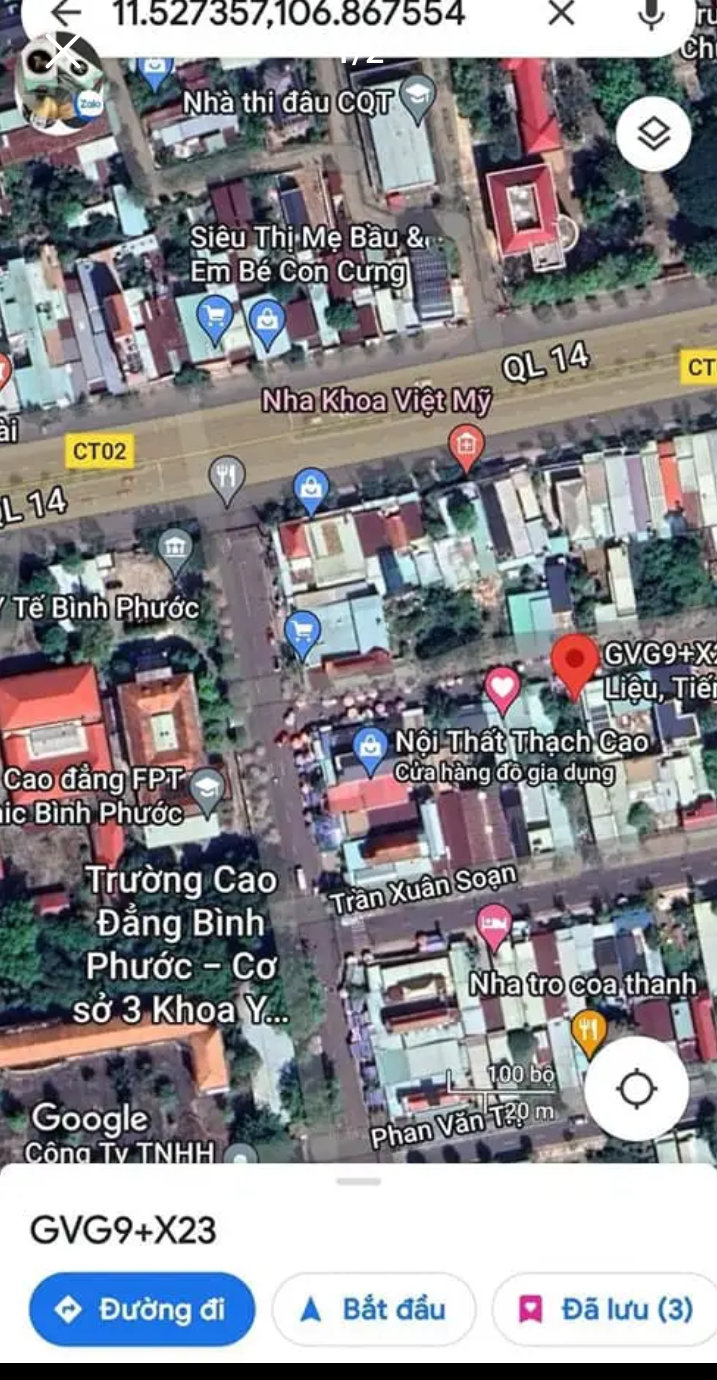 Bán đất phường Tiến Thành giá 3tỷ350 dt 6×23,5×full tc