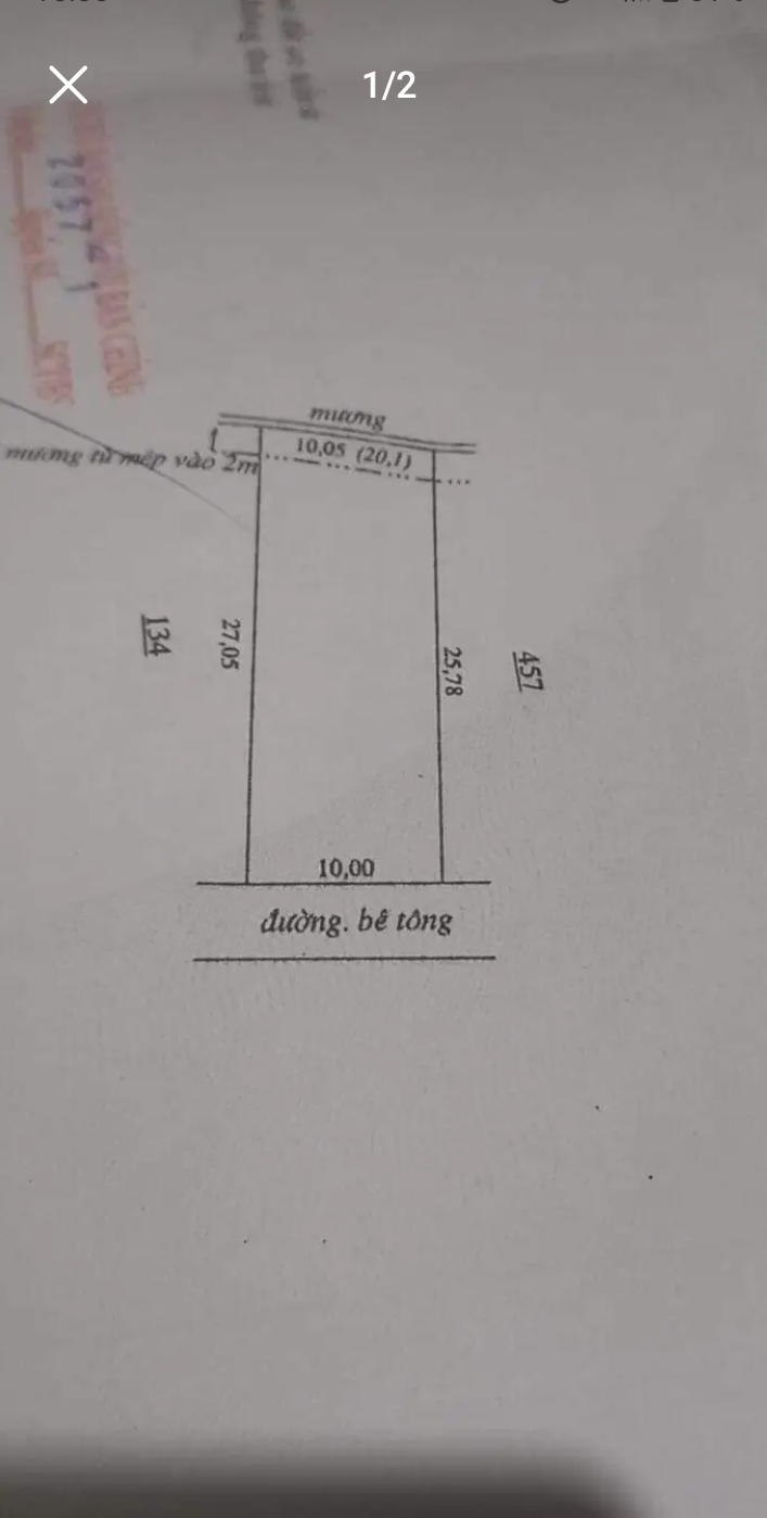 Bán đất phường Tân Đồng gái 1tỷ2 dt 10×27×40tc