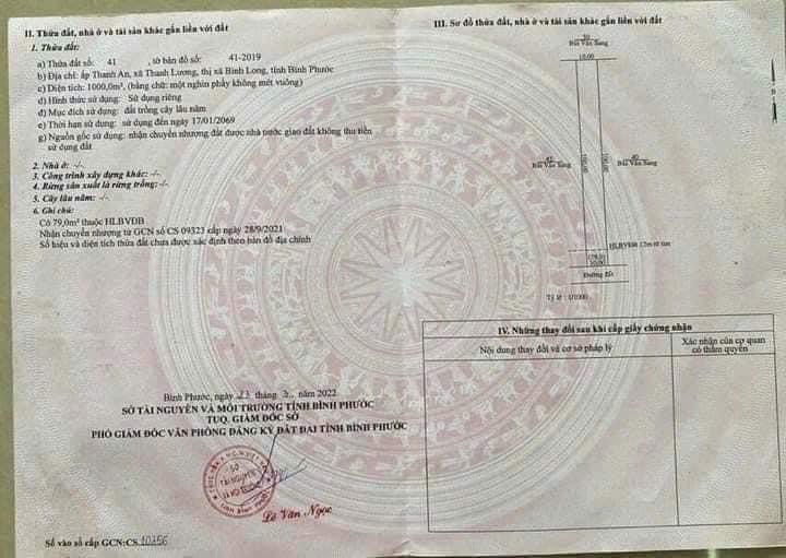 Bán đất xã Thanh Lương giá 270tr dt 1 xào