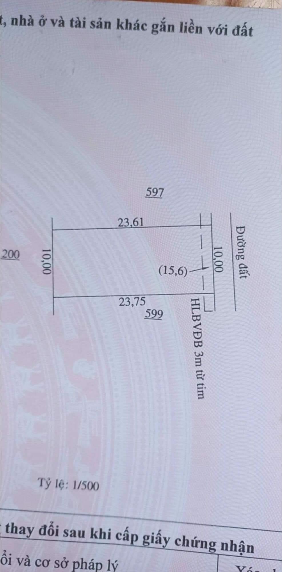Bán đất phường An Lộc giá 600tr dt 10×23
