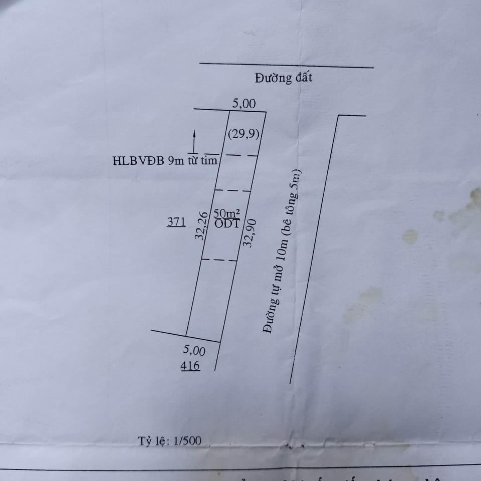 Bán đất phường An Lộc giá 650tr dt 5x32x50tc