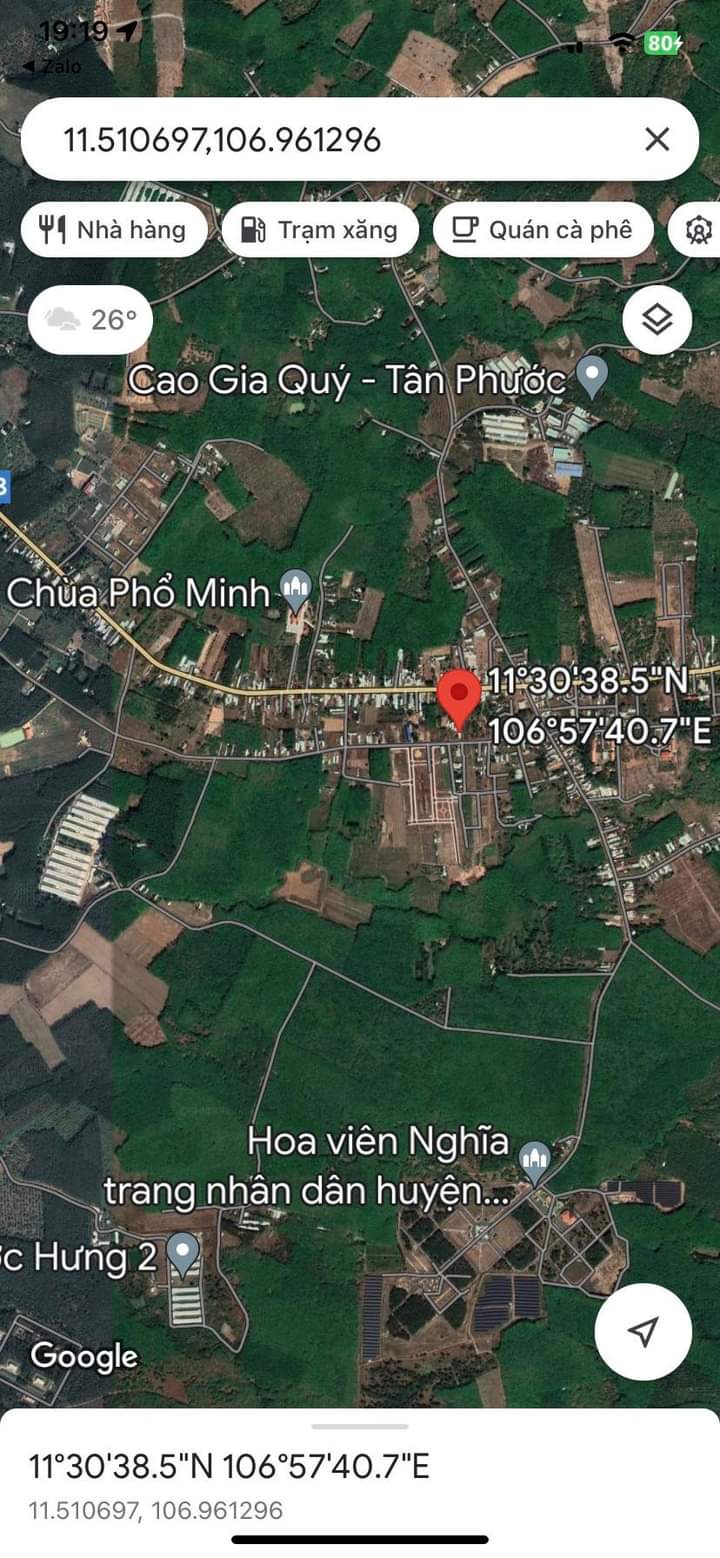 Bán đất có nhà xã Tân Phước giá 800tr dt 8×30