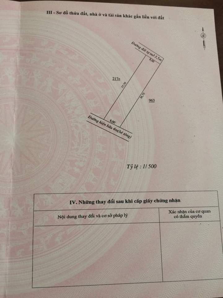 Bán đất phường Tân Đồng giá 1tỷ4 dt 8×37×40tc