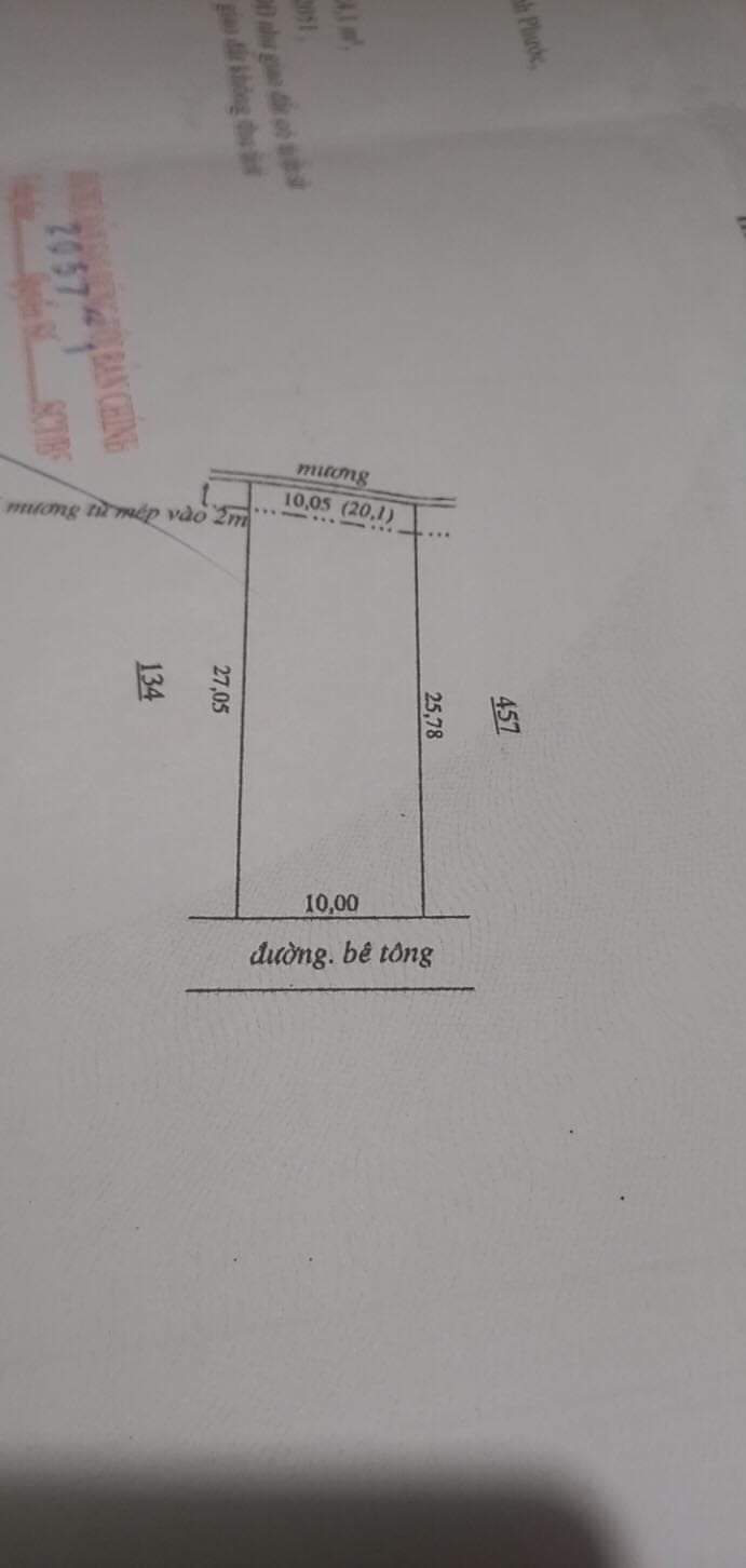 Bán đất phường Tân Đồng giá 1tỷ100 dt 10×25×40tc