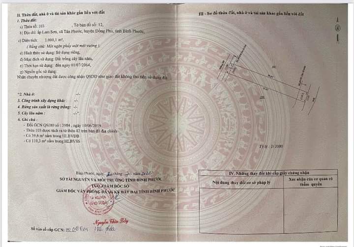 Bán đất xã Tân Phước giá 300tr dt 1sào