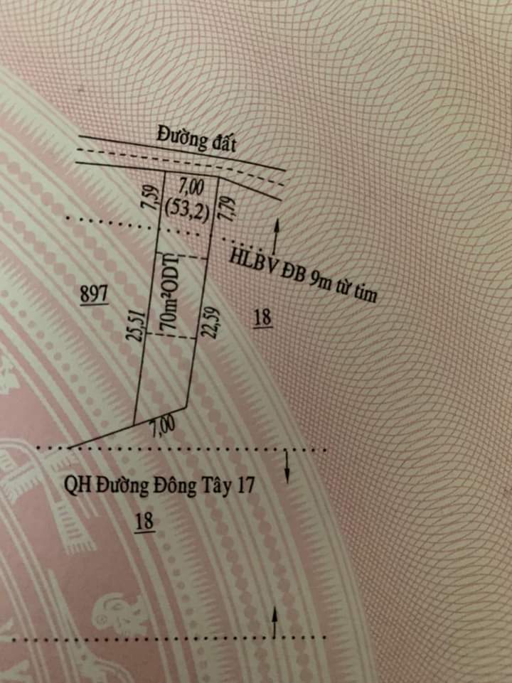 Bán đất tt Tân Khai giá 520tr dt 7×30
