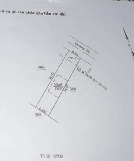 Bán đất khu phố An Bình phường An Lộc giá 850tr dt 6×34×50tc